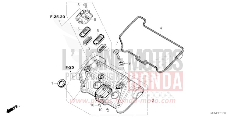 COUVERCLE DE CULASSE de Africa Twin GRAND PRIX RED (R380B) 2025